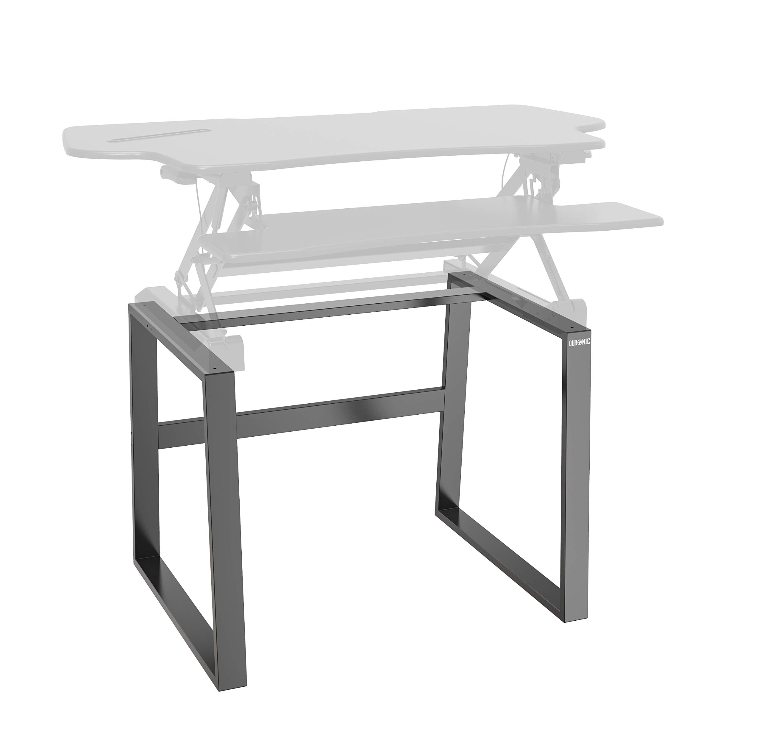 Duronic DM05ST1.1 Adjustable Sit Stand Desk Frame - Ergonomic Height Adjustable Workstation for PC, Monitor & Keyboard | Compatible with DM05D2/D4/D8 Desktop Converters | Perfect for Home Office & Gaming Setup