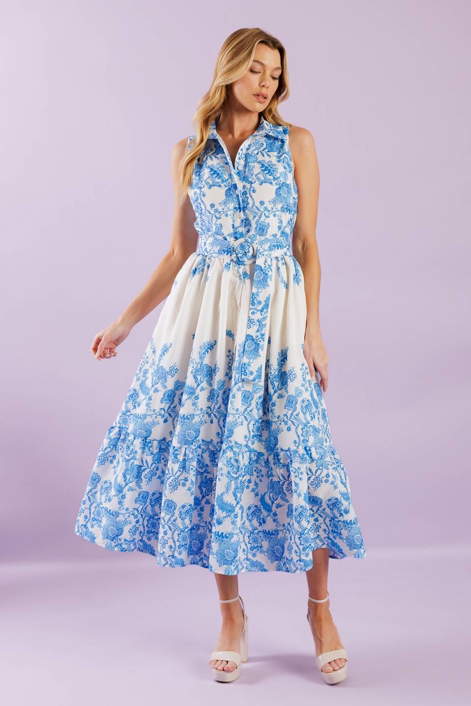 Palm Shores Woven Midi Dress - Flowy Summer Beach Dress for Women, Boho Chic Style, Perfect for Vacations, Parties & Casual Outings