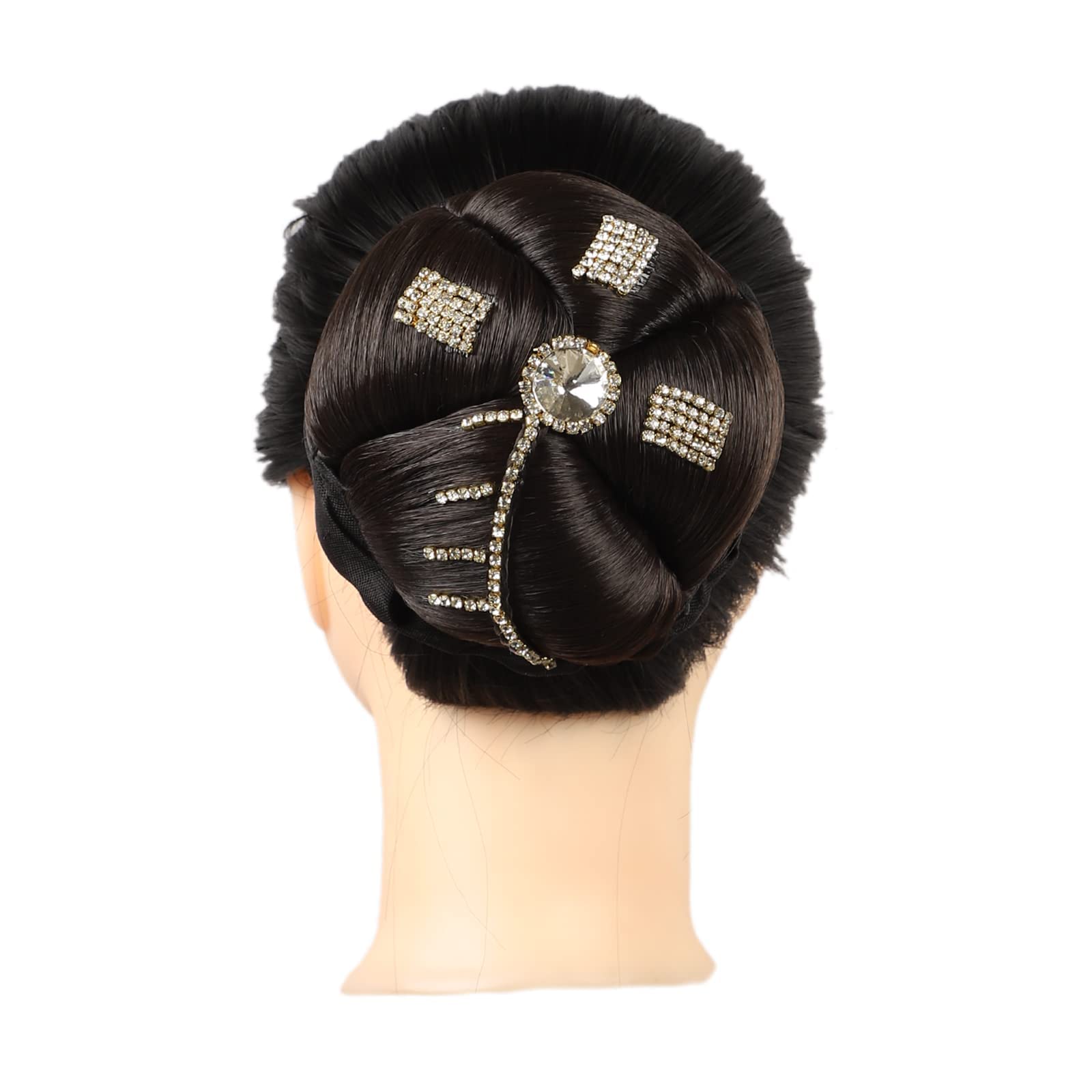 Neaama Hair And Beyond Stone Juda Hair Bun for Women & Girls - Brown Hair Styling Accessory (Pack of 1) - Perfect for Weddings, Parties & Everyday Elegant Hairstyles