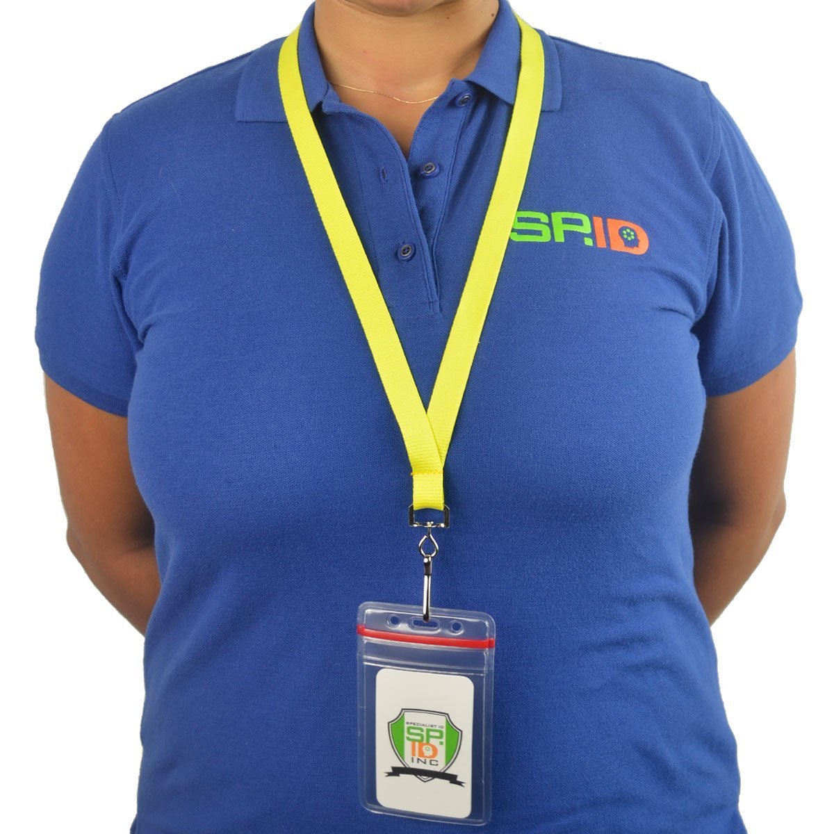 Bright Neon Lanyards with Badge Holder - 12 Pack for Cruise, Theme Park & School IDs