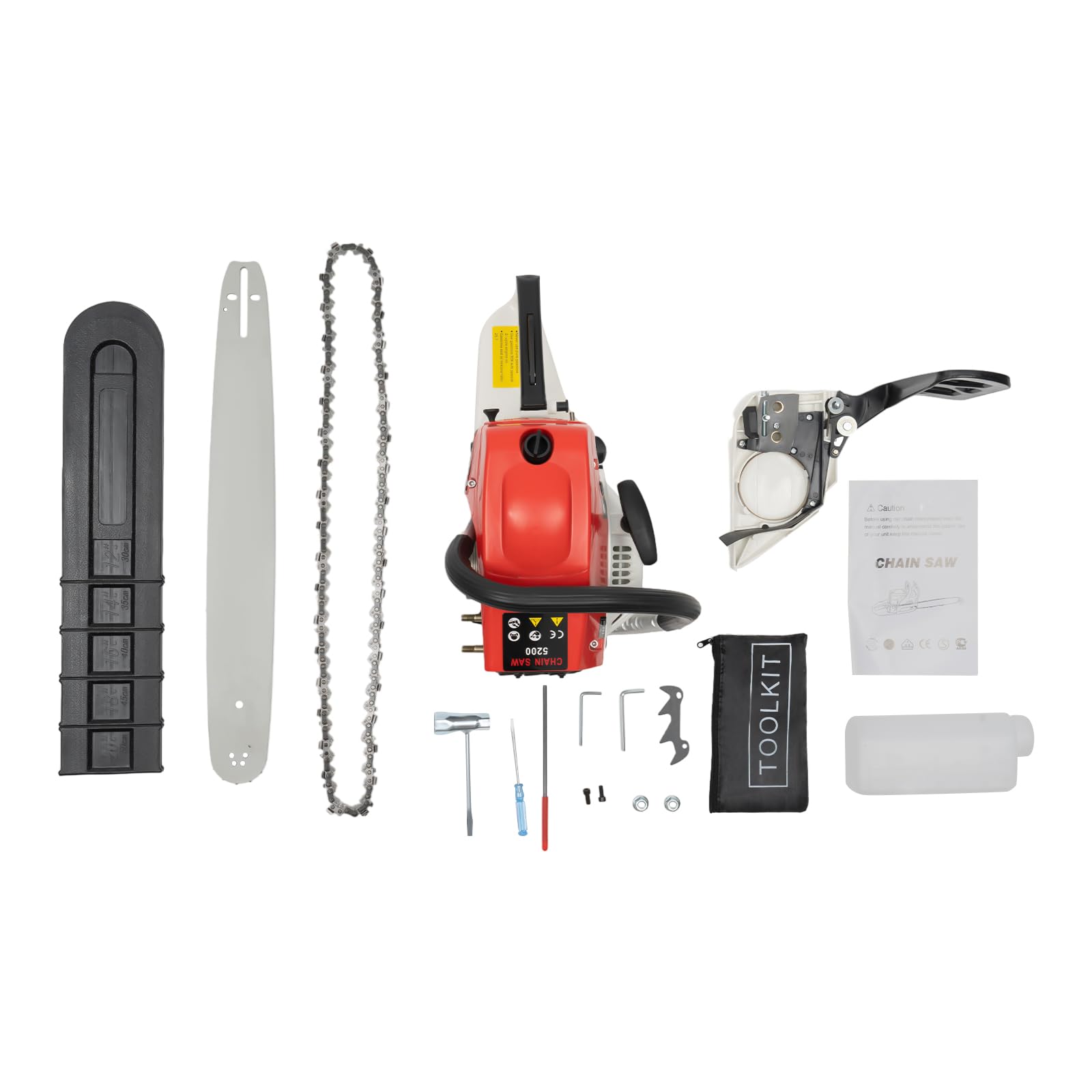 20 Inch 52CC Cordless Gas Chainsaw - Commercial Grade Gasoline Chainsaw for Wood Cutting, Tree Trimming & Logging - Handheld Petrol Chain Saw for Farm, Ranch, Garden & Forestry Use - Perfect for Landscaping, Firewood Preparation & Storm Cleanup