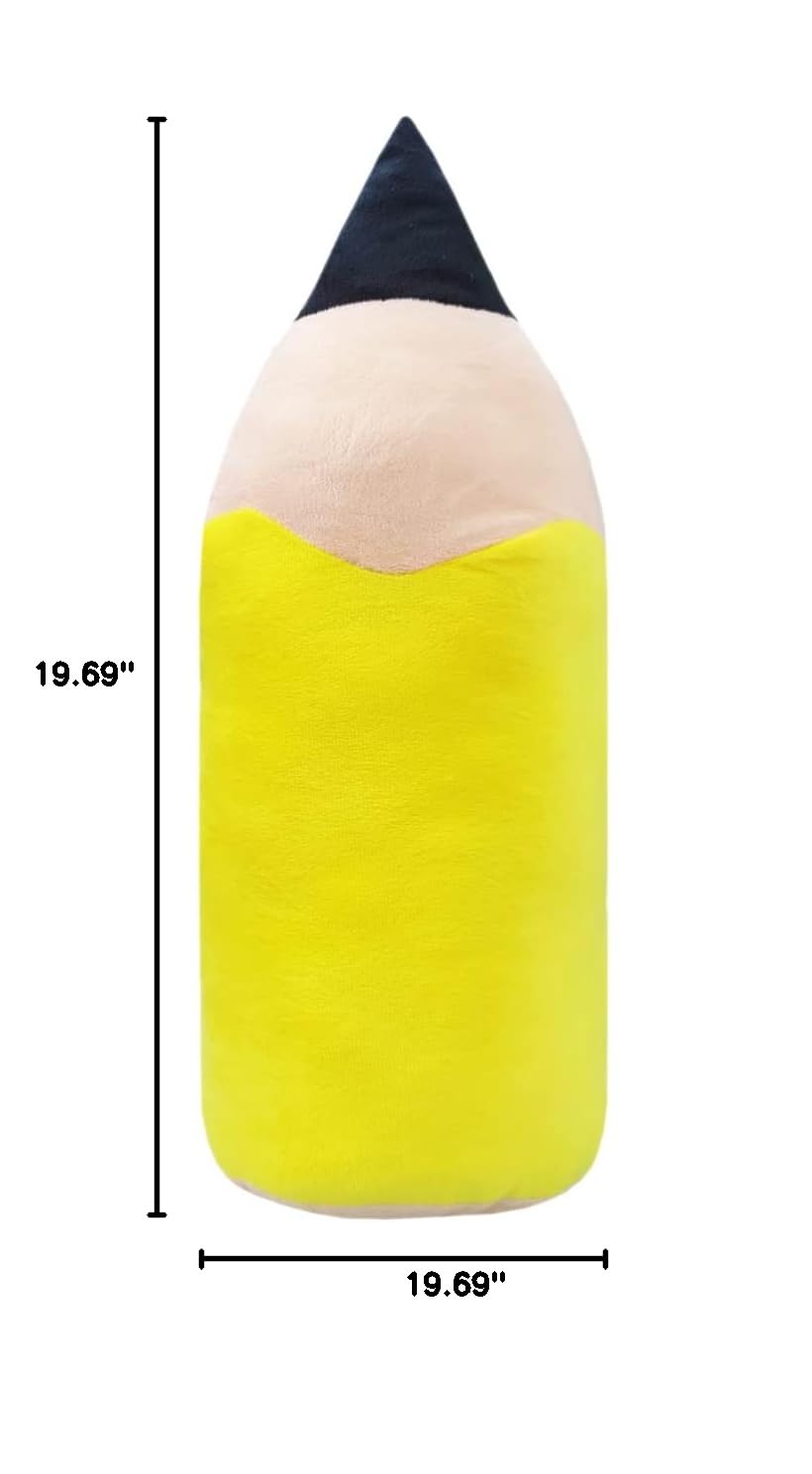 Large Creative Cute Pencil Plush Pillow Cushion - Soft Stuffed Toy for Home Decor, Office & Dorm - Perfect Birthday Gift for Men, Women, Kids | Great for Study Rooms, Bedrooms & Cozy Spaces