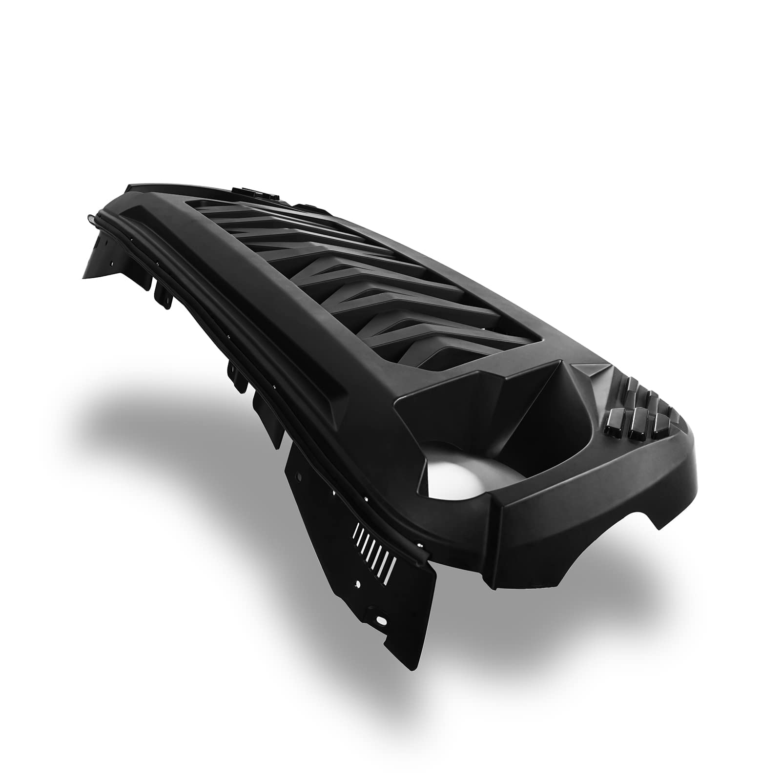 Hooke Road JL/JT Front Grill Cover Shark Grille Guard with Amber Signal Lights for Jeep Wrangler JL JLU & Gladiator JT 2018-2025 | Off-Road Protection & Stylish Upgrade for Adventure Enthusiasts