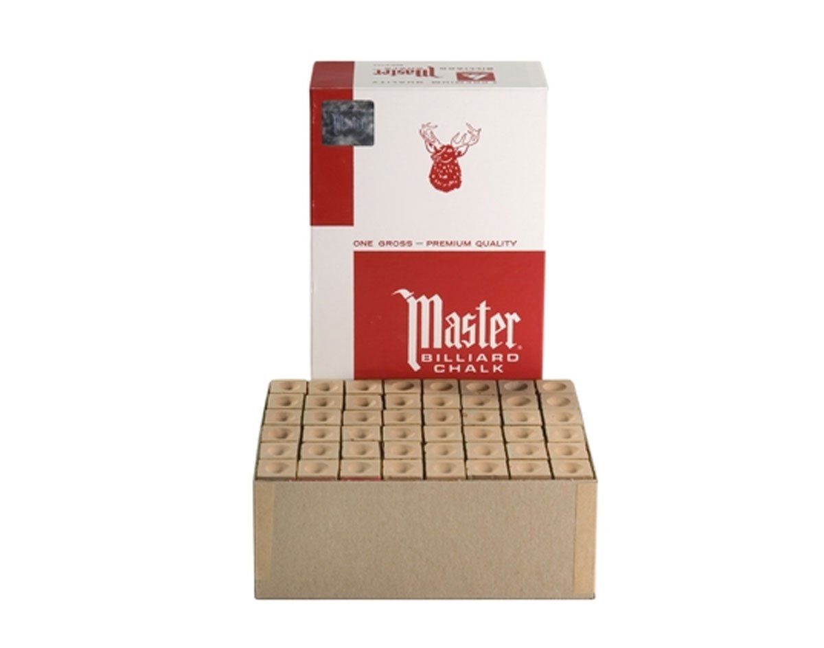 Tweeten Fibre Masters Pool Cue Gold Chalk - 144 Piece Box | Premium Billiard Chalk for Smooth Cue Action | Perfect for Pool Halls, Home Game Rooms & Professional Tournaments