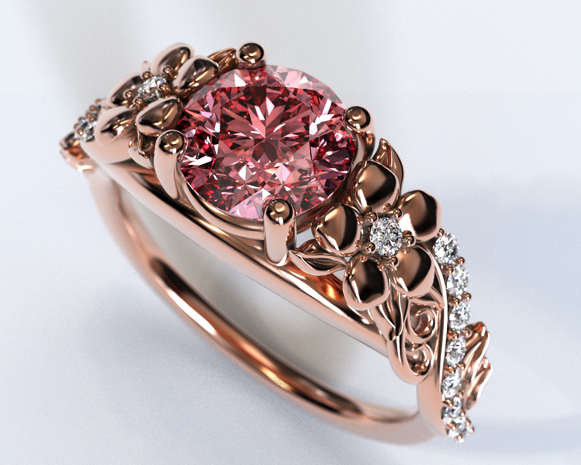 Exquisite Morganite Engagement Ring in Rose Gold - Perfect for Proposals, Anniversaries & Romantic Occasions