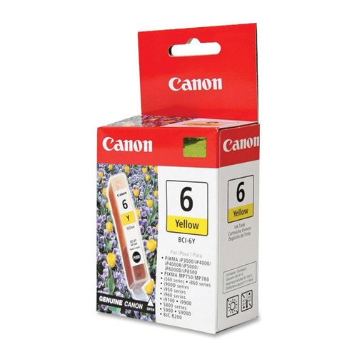 Canon BCI-6 Yellow Ink Cartridge - Compatible with MP760, MP750, MP780 Printers - High-Quality Replacement for Photo Printing & Office Documents