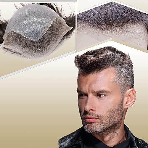 80% #3 Dark Brown Mixed 20% Grey White Hair