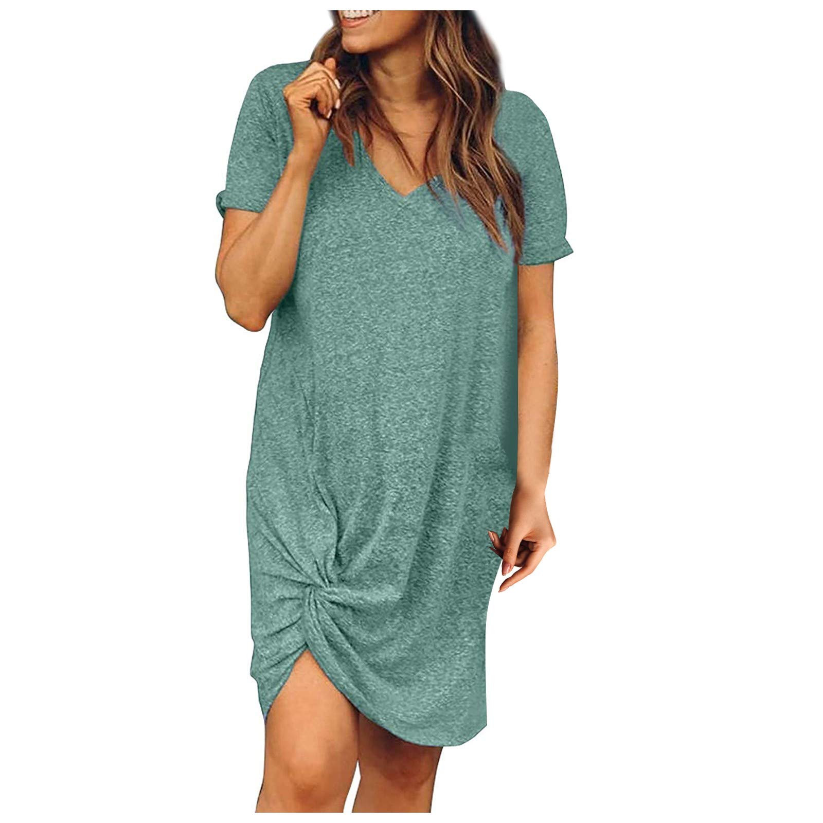 Hugeoxy Women's Summer Casual Maxi Dresses - Flowy Beach Dress for Vacation, Party & Everyday Wear