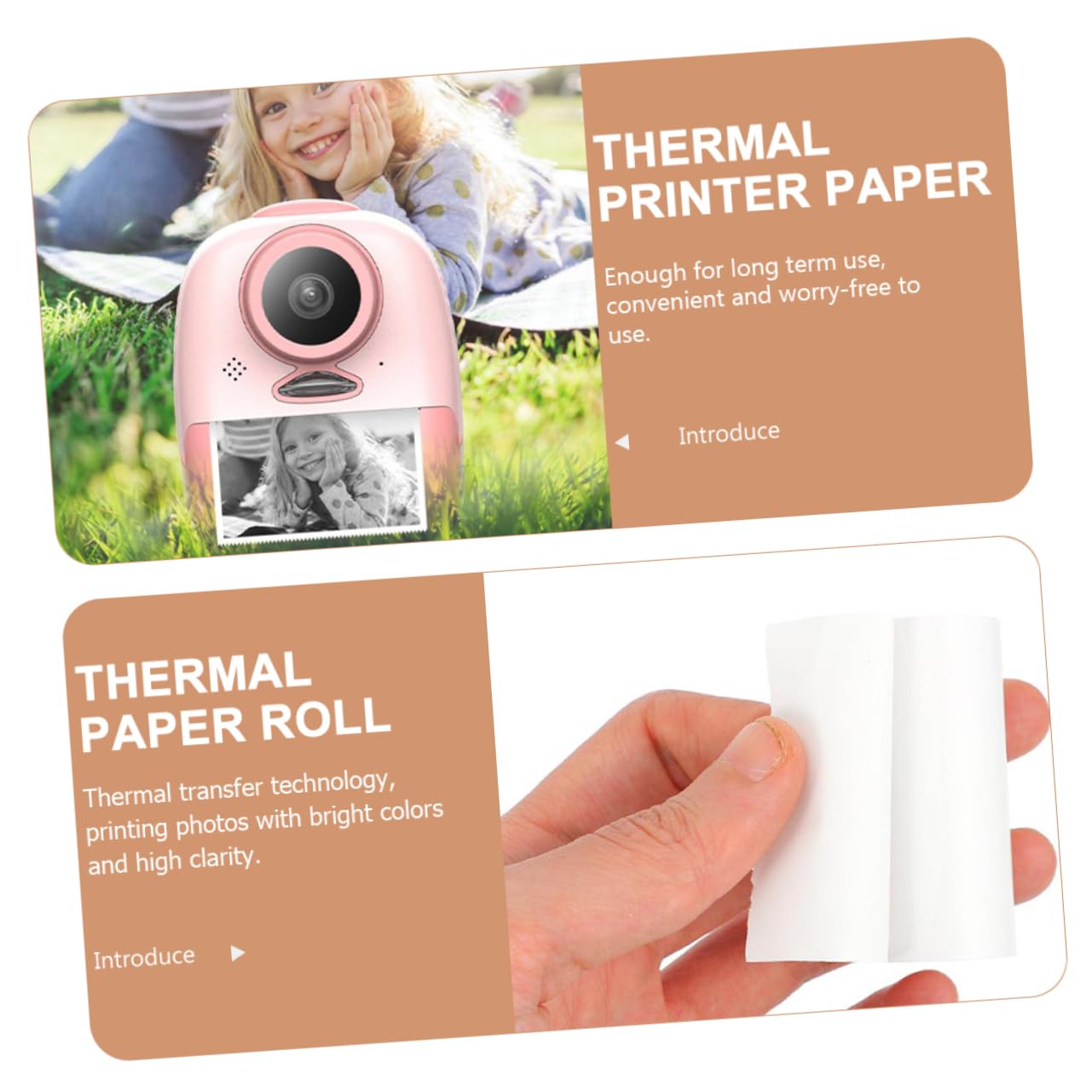 Gatuida 6 Rolls Thermal Printing Paper for Kids Instant Camera - Sensitive Replacement Paper & Transfer Paper Accessory - Perfect for Birthday Gifts, Party Favors, and Creative Photography Fun