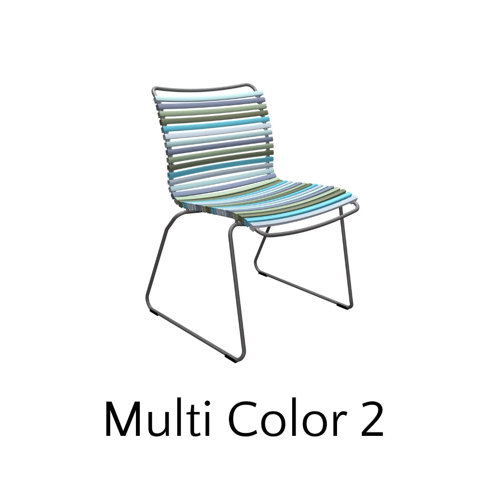CLICK Outdoor Dining Chair - Armless Patio Chair for Backyard, Garden, Poolside & Restaurant - Weather-Resistant & Durable for Outdoor Use
