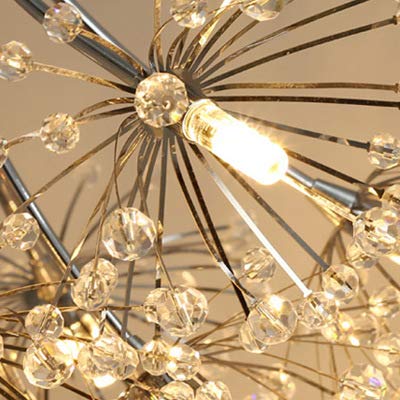 Modern LED Crystal Wall Lamp - Elegant Dandelion Design for Living Room, Dining Room & Club Decor | Energy-Efficient & Stylish Lighting Solution
