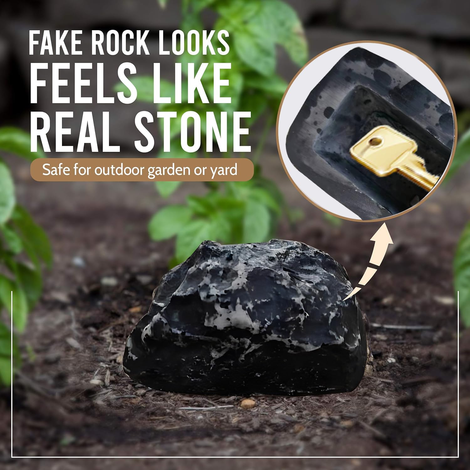 Waterproof Fake Rock Key Hider - Outdoor Hide-A-Key Safe for Vehicles, Cars & Homes | Perfect for Camping, Hiking, Travel & Emergency Key Storage