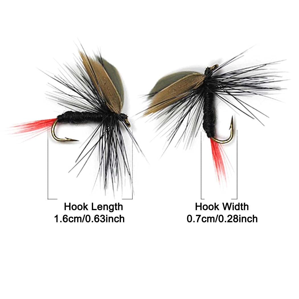 Premium Fly Fishing Flies Kit - 33/48/72/100/114/148pcs Assortment for Trout & Bass - Includes Dry/Wet Flies, Nymphs, Streamers & Popper - Durable Fly Box Included - Perfect for Freshwater Fishing & Outdoor Adventures