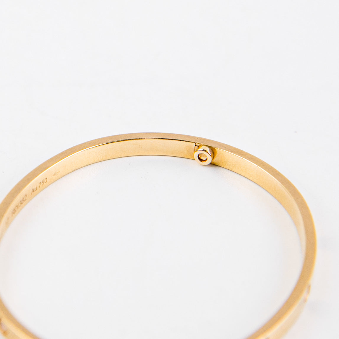 Cartier Love Small 10 Diamond Yellow Gold Bracelet Size 17 - Luxury Jewelry for Women, Perfect for Anniversaries, Weddings & Special Occasions