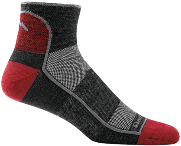 Darn Tough Men's Run Lightweight Quarter Socks - Moisture-Wicking & Cushioned for Running, Hiking & Outdoor Activities