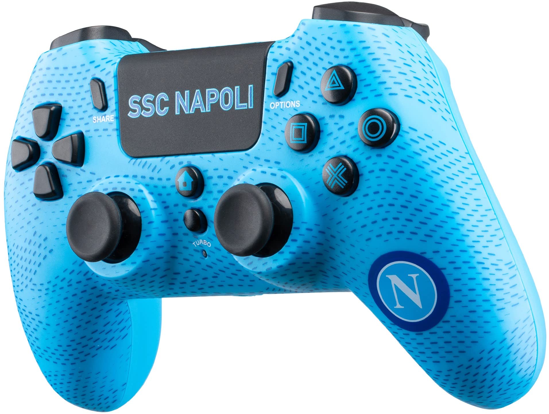 Official SSC Napoli Wireless Gaming Controller for PS4, PS5, PC - Bluetooth Gamepad with Ergonomic Design | Perfect for FIFA, Football & Sports Games