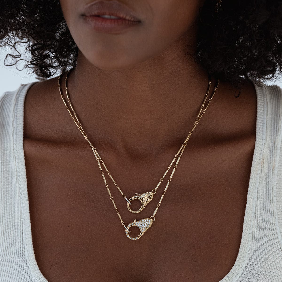Organic Lock Necklace - Handmade Sterling Silver Jewelry for Women, Unique Gift for Her - Perfect for Valentine's Day, Anniversary & Everyday Wear