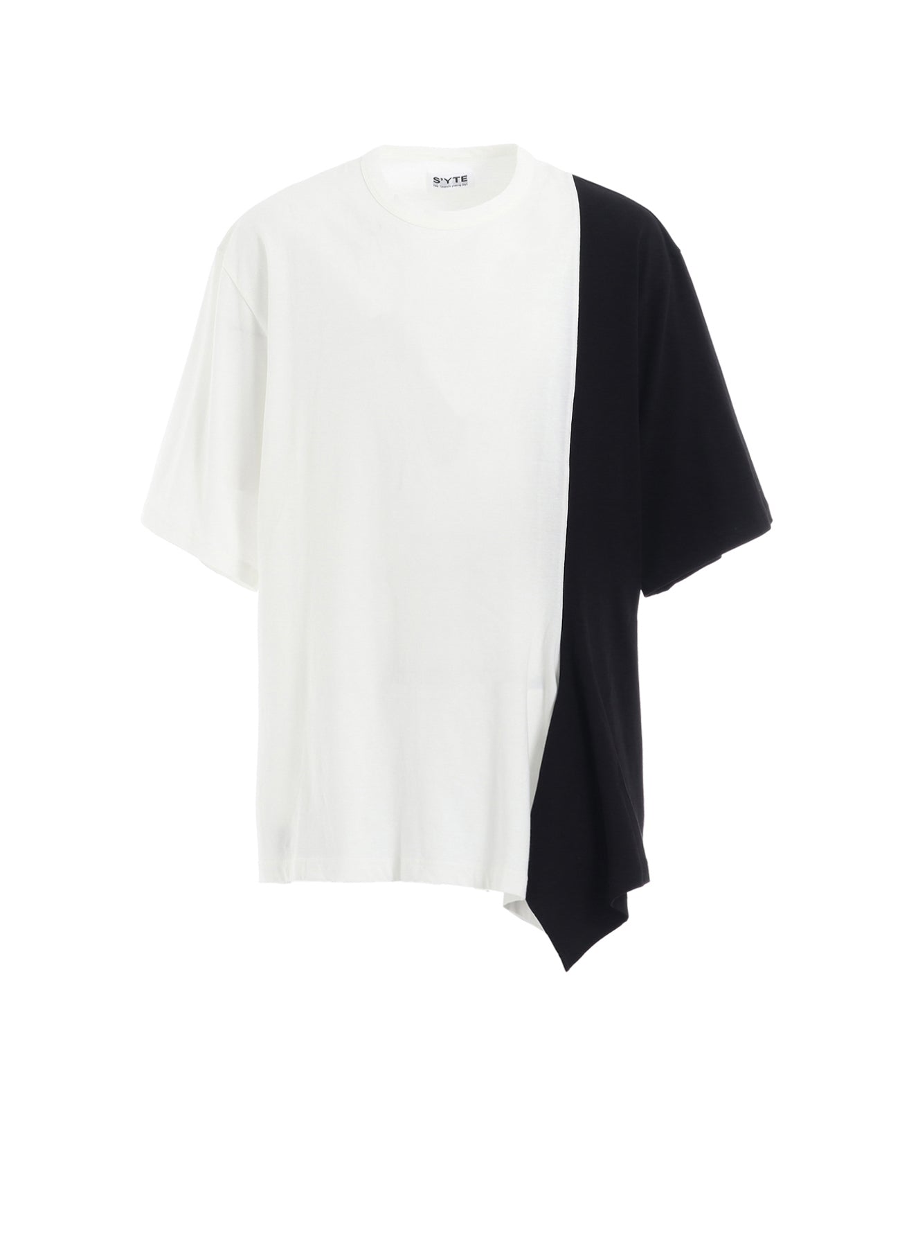 Soft Cotton Jersey Fabric Switch Half-Sleeve Draped T-Shirt for Women - Casual Comfort Wear for Everyday Outfits & Layering