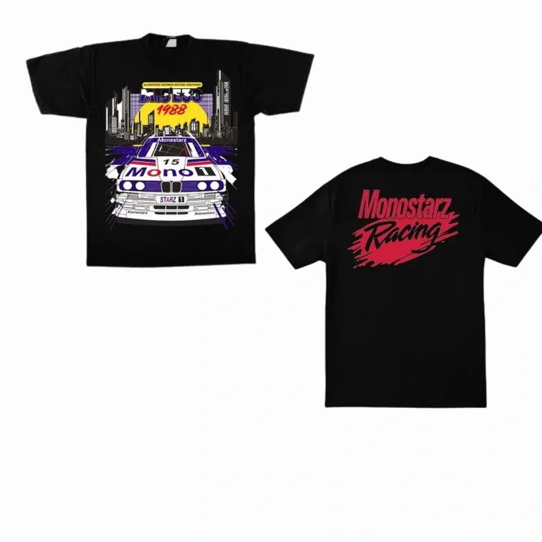 MonoStarz Men's Mono Racing T-Shirt - Lightweight, Breathable & Comfortable for Motorsports, Car Enthusiasts & Casual Wear
