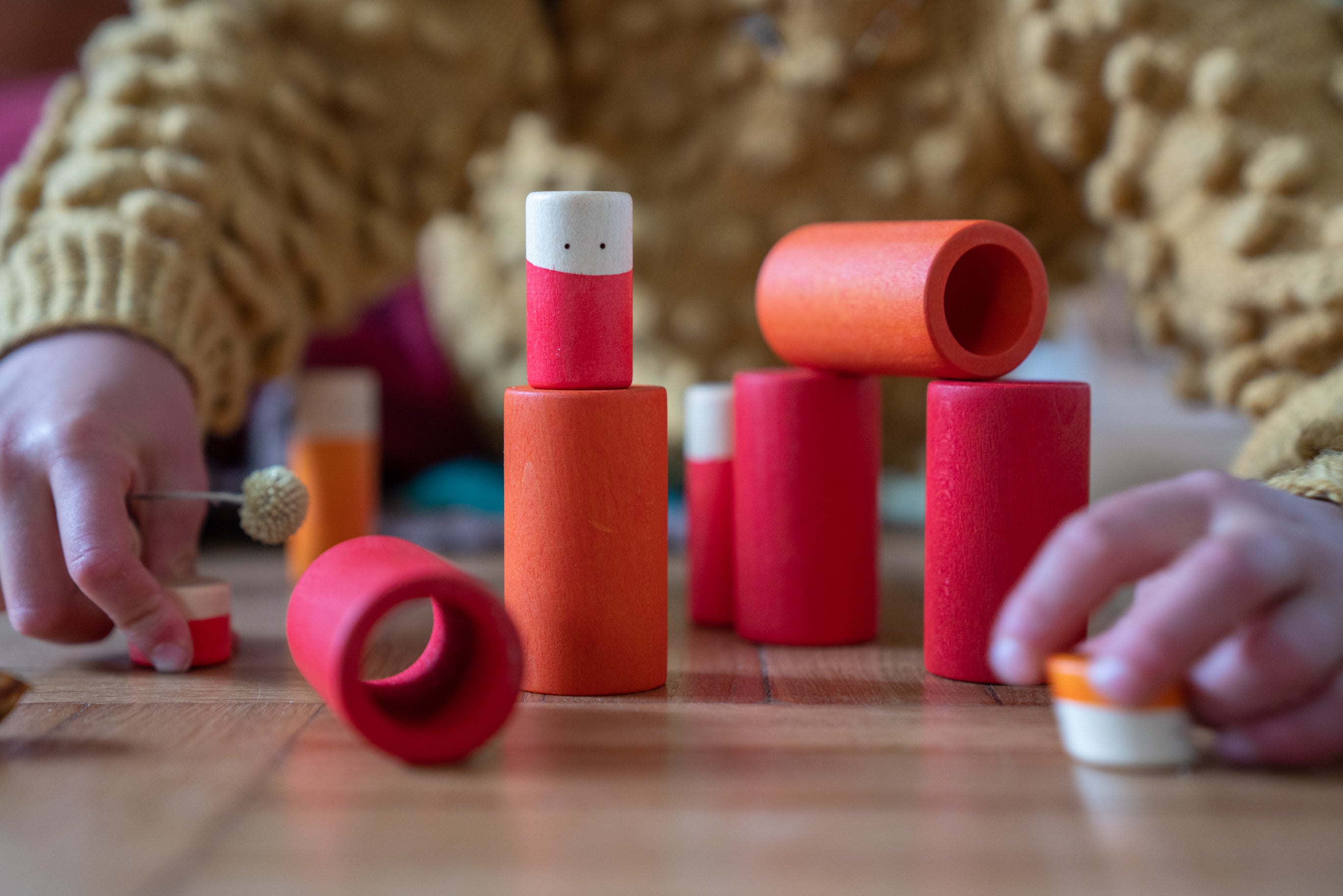 Grapat Wooden Loose Parts Toy Set - Montessori Learning Toys for Kids - Pre-Order Ships Late September to Early October - Perfect for Sensory Play & Early Childhood Education