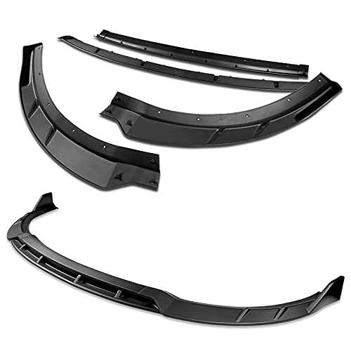 HYPERSPEED Front Bumper Lip Spoiler + Side Skirt Extensions for Dodge Charger 2015-2021 | ABS Plastic Body Kit | Matte Black Car Accessories (6PCS) | Enhance Aerodynamics & Sporty Look for Street Racing & Car Shows