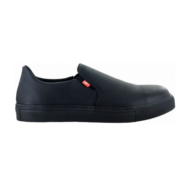 Mellow Walk Jessica Women's Slip-On Steel Toe Work Shoes - Black | Comfortable & Durable Safety Shoes for Construction, Warehouse & Industrial Work