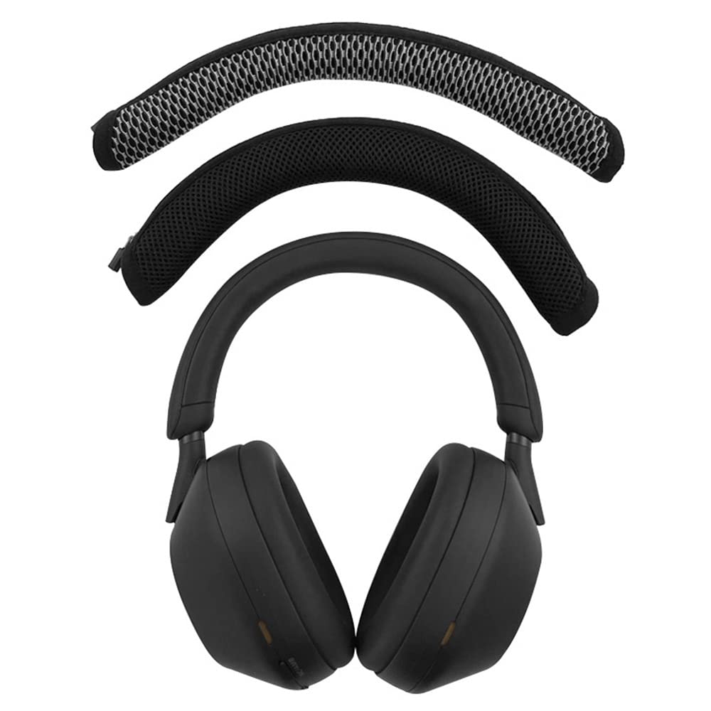 Sony WH-1000XM5 Headband Cover Pad - Replacement Headphone Cushion Protector with Zipper (Grey) - Comfortable & Durable for Travel, Work & Gaming