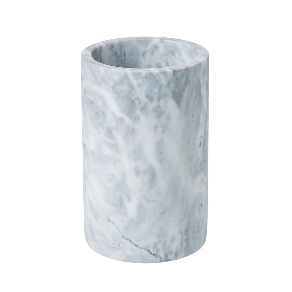 Davis & Waddell Nuvolo Marble Utensil Holder - Grey Kitchen Organizer (12x12x19cm) - Perfect for Countertop Storage & Utensil Organization in Modern Kitchens