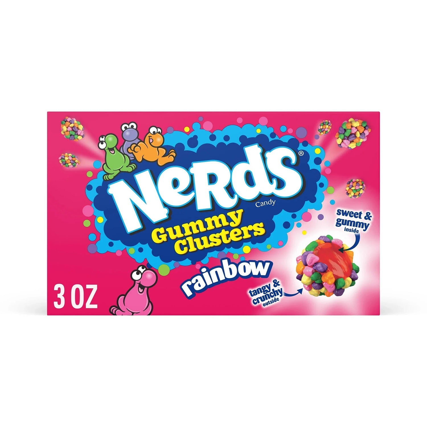 Ferrara Nerds Gummy Clusters Candy - 3oz Box (12 Count Case) | Bulk Candy for Parties, Halloween Treats & Movie Snacks