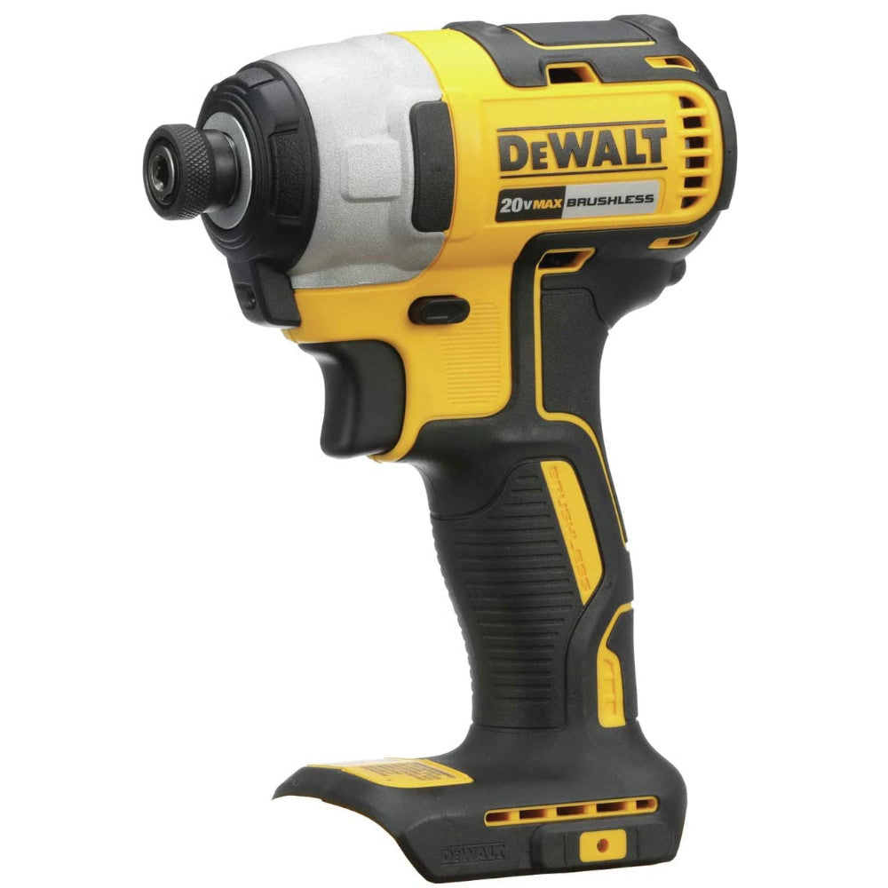 DEWALT 20V MAX* Cordless Impact Driver, 1/4 Inch Hex (Tool Only) - Factory Serviced with Warranty - Perfect for Construction, DIY Projects & Home Repairs