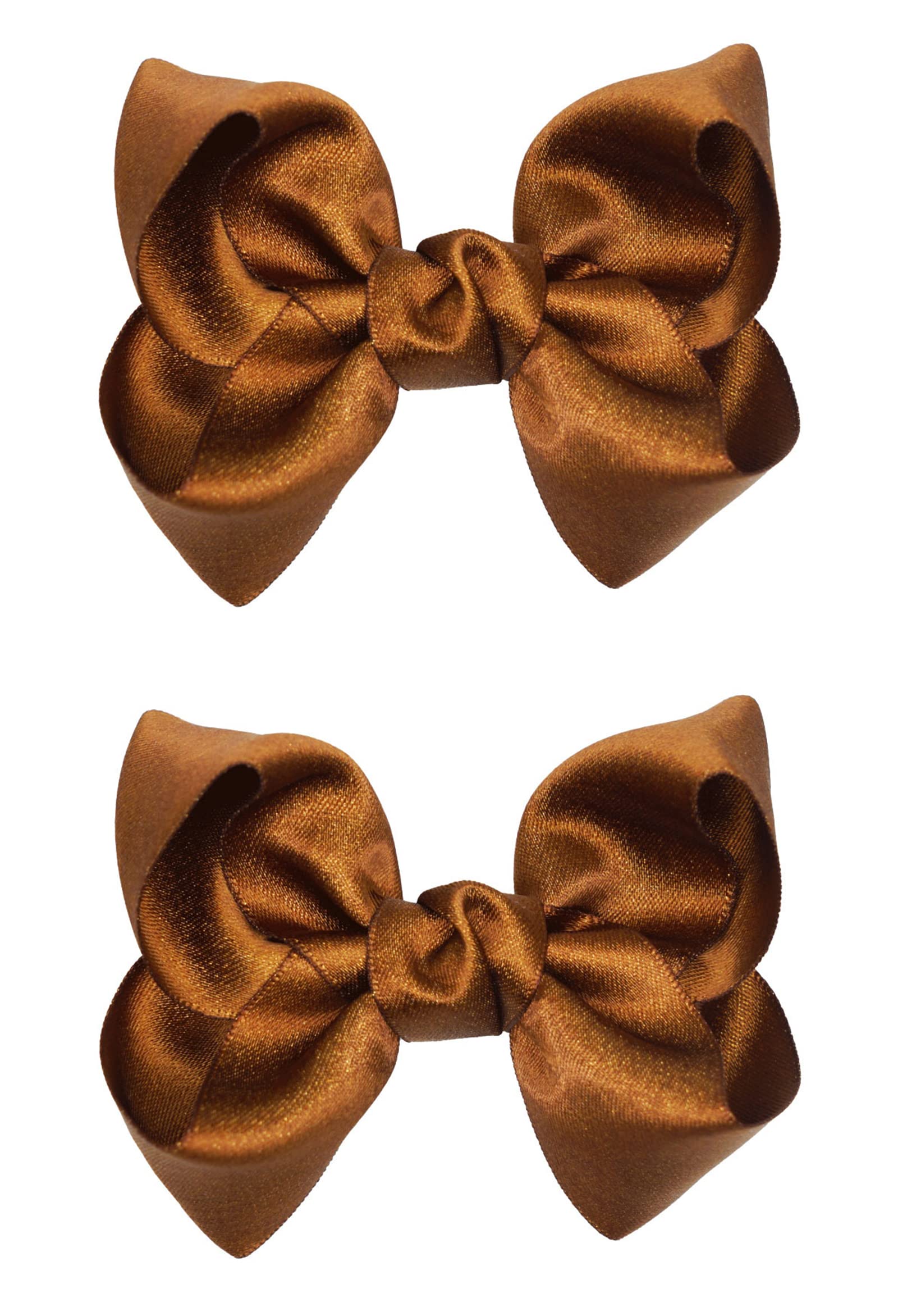 3 Inch Baby Girl Hair Bows Clips - 2 Pack Deep Brown Hair Accessories for Toddlers, Kids & Teens - Perfect for Parties, School & Daily Wear