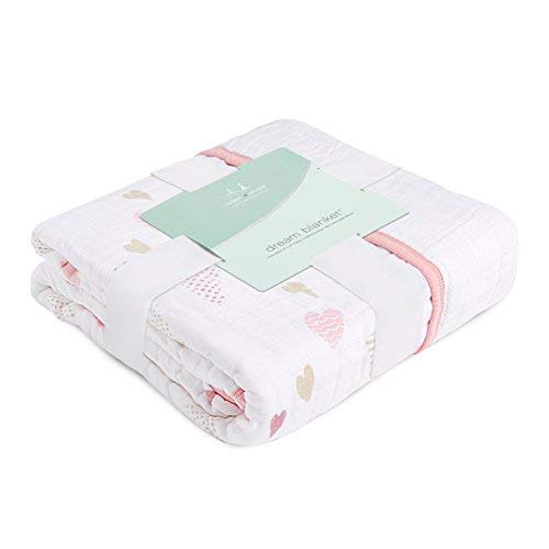 aden + anais Dream Blanket - Premium Muslin Baby Blanket for Boys & Girls | Soft Nursery & Crib Blanket | Unisex Infant & Toddler Bedding | Perfect Baby Shower Gift & Registry Present | Great for Swaddling, Stroller Cover & Playtime Comfort