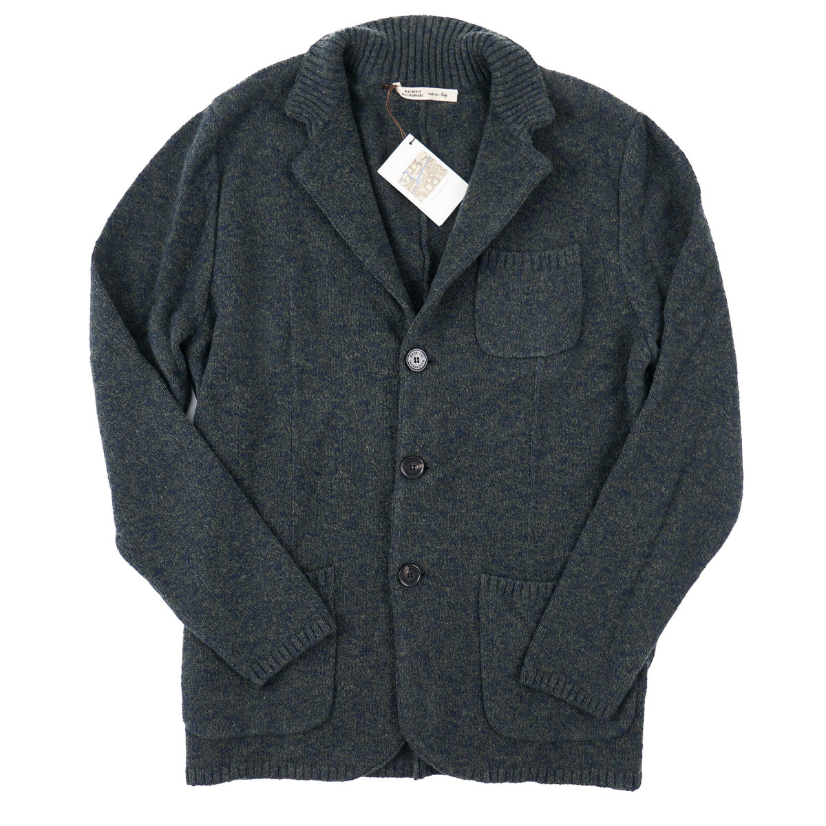 Maurizio Baldassari Men's Cardigan Sweater Blazer - Lightweight Knit Jacket for Business Casual & Office Wear