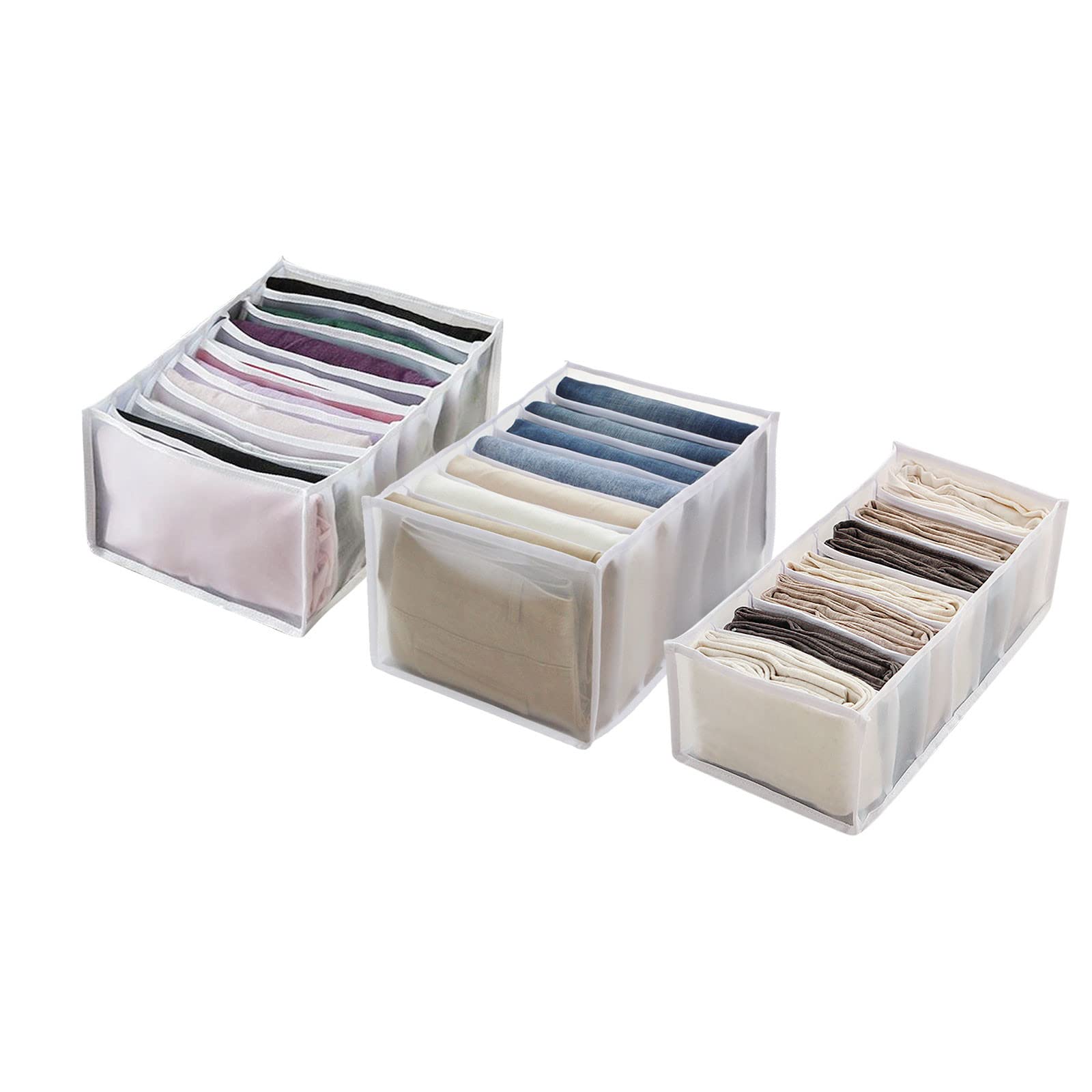 Mesh Clothes Storage Organizer - Breathable Drawer Compartment Box for Pants, Shirts & Accessories | Perfect for Closet, Dresser & Travel Organization