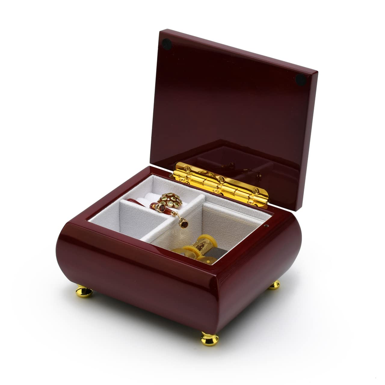 23-Note Hi-Gloss Rosewood Music Jewelry Box with Simple Design - Phantom of the Opera Inspired - Perfect for Gift Giving, Jewelry Storage & Home Décor