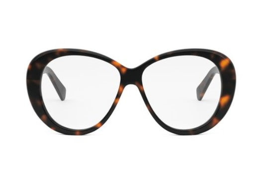 Celine 3 DOTS CL50150I 052 Shiny Dark Havana Butterfly Women's Eyeglasses - Stylish Designer Glasses for Women, Perfect for Office, Reading & Fashion Accessories