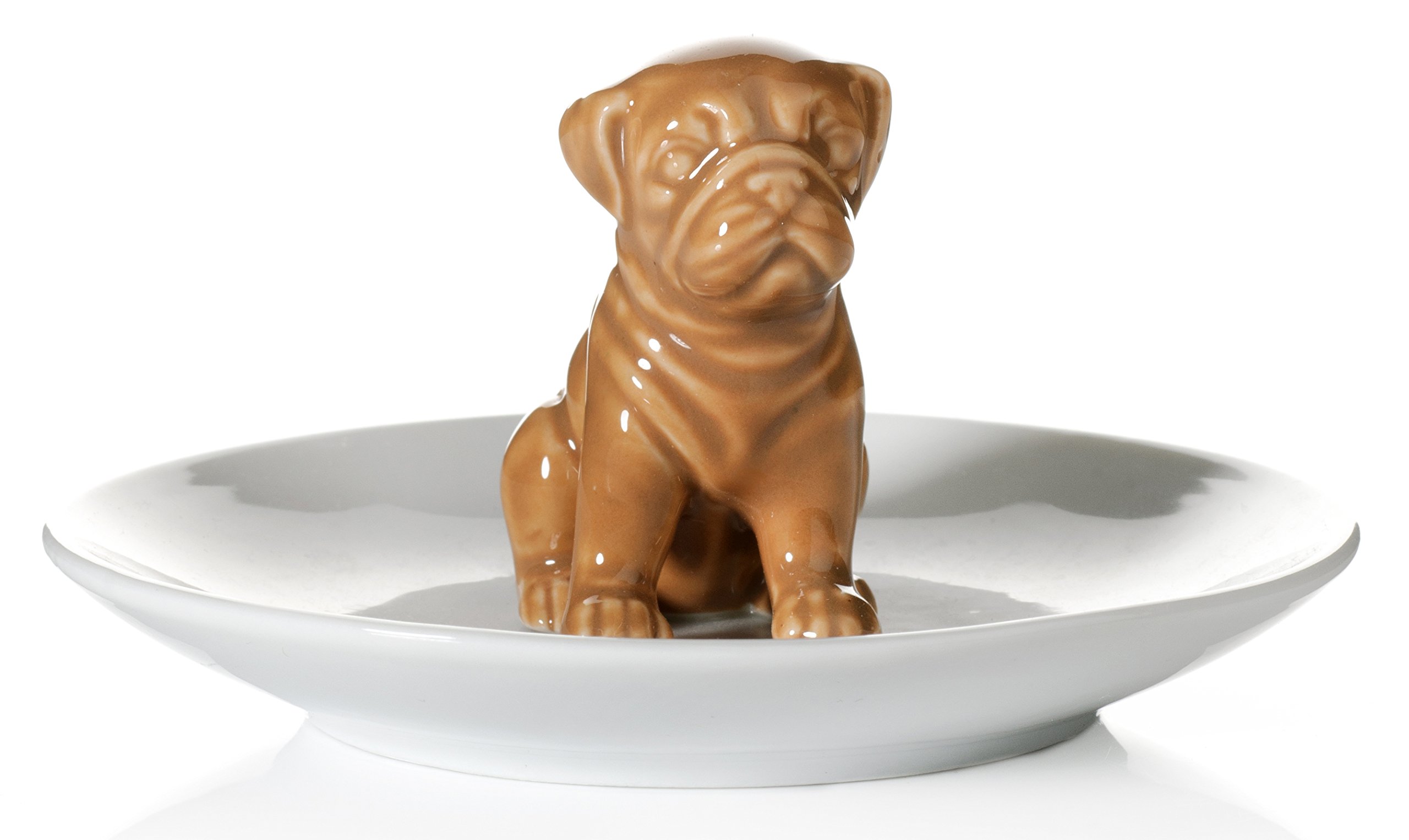 Ceramic Pug Dog Ring Holder for Engagement & Wedding Rings - 4