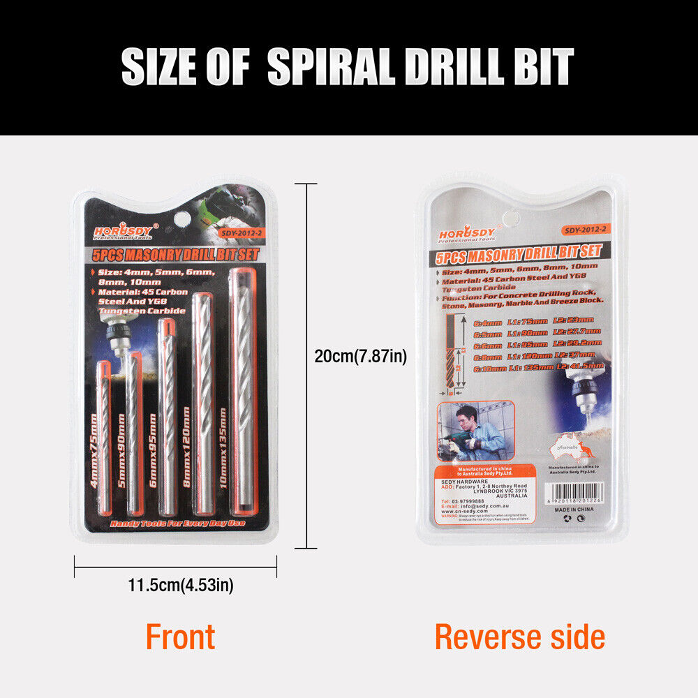 15-Piece HSS Drill Bit Set for Wood, Metal & Concrete - Titanium Coated Metric Drill Bits - Perfect for DIY Projects, Home Repairs & Professional Construction Work