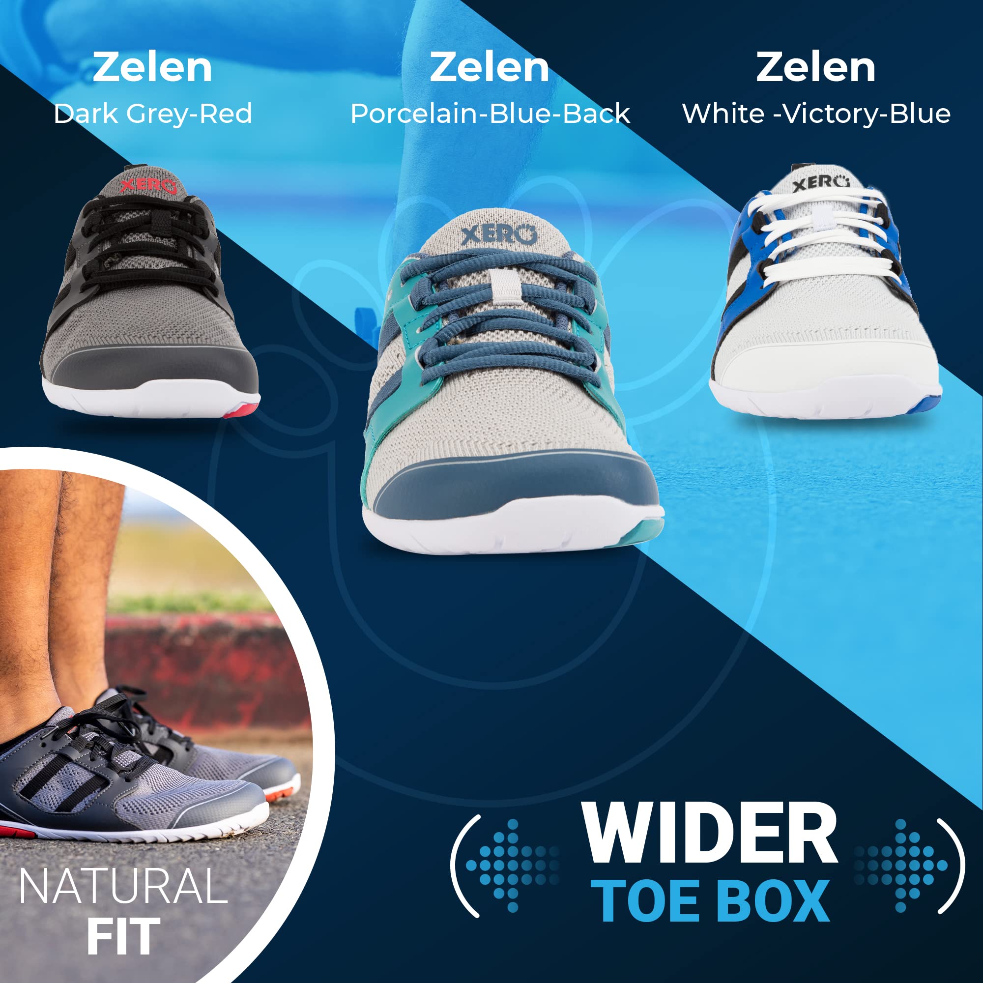 Xero Shoes Women's Zelen Barefoot Running Shoes - Lightweight Minimalist Trail Runners for Natural Movement | Perfect for Trail Running, Hiking & Everyday Wear