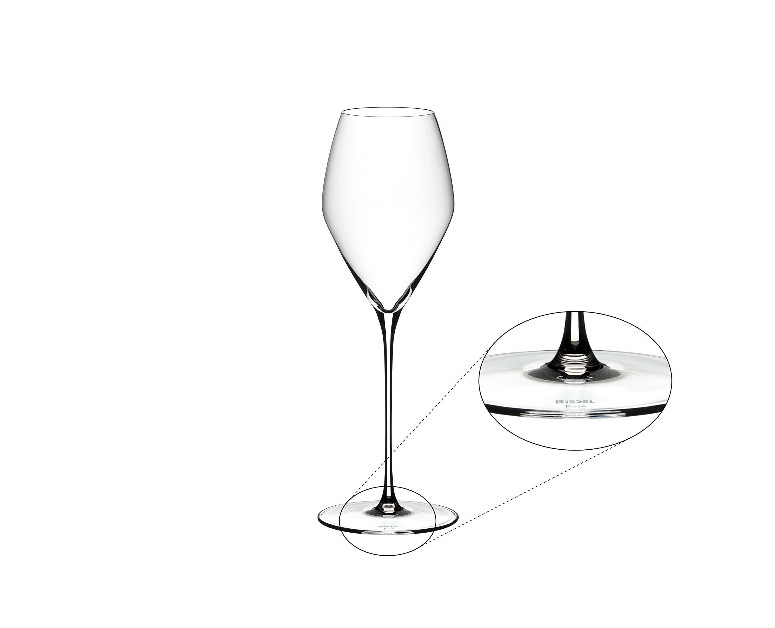 Riedel Veloce Rose Wine Glasses - Set of 2 Premium Crystal Stemware for Red & Rosé Wines - Elegant Gift for Wine Lovers & Dinner Parties