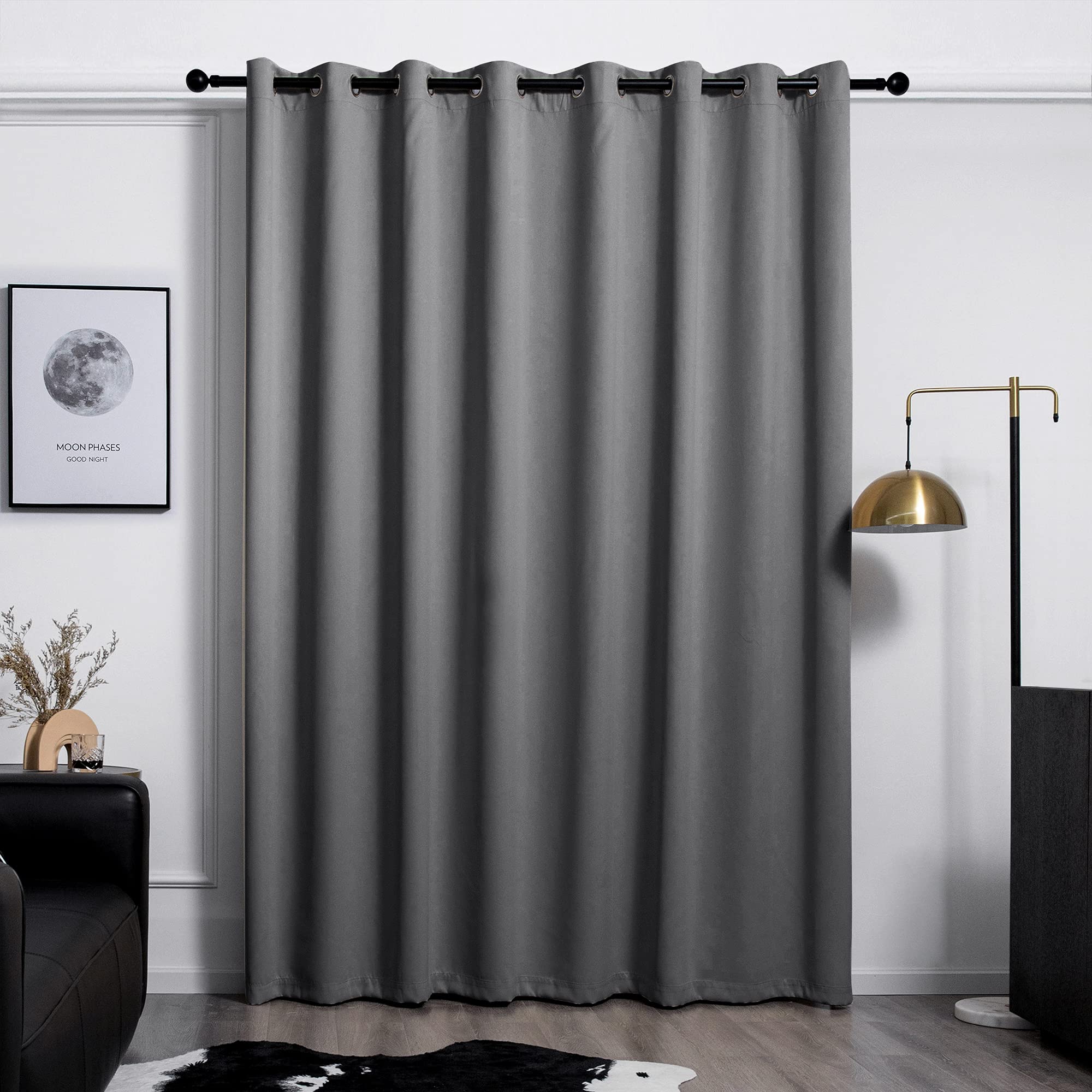 VANASEE Blackout Curtains for Bedroom & Living Room - Thermal Insulated Grommet Room Divider Curtains, Noise Reducing & Energy Saving, 100