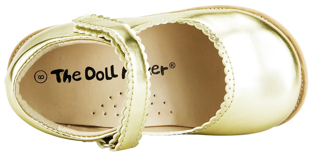 Toddler Mary Jane Flat Shoes for Girls - Comfortable School Dress Shoes by The Doll Maker | Perfect for School, Parties & Special Occasions