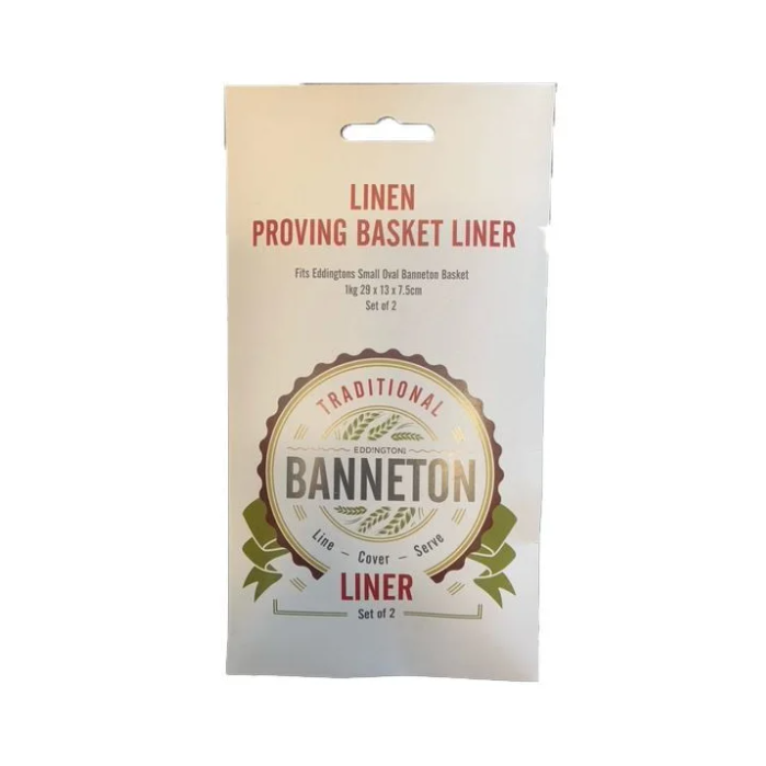 Eddingtons Small Oval Proving Basket Liner - 2 Pack Set for Bread Baking, Sourdough Proofing, and Artisan Loaf Making