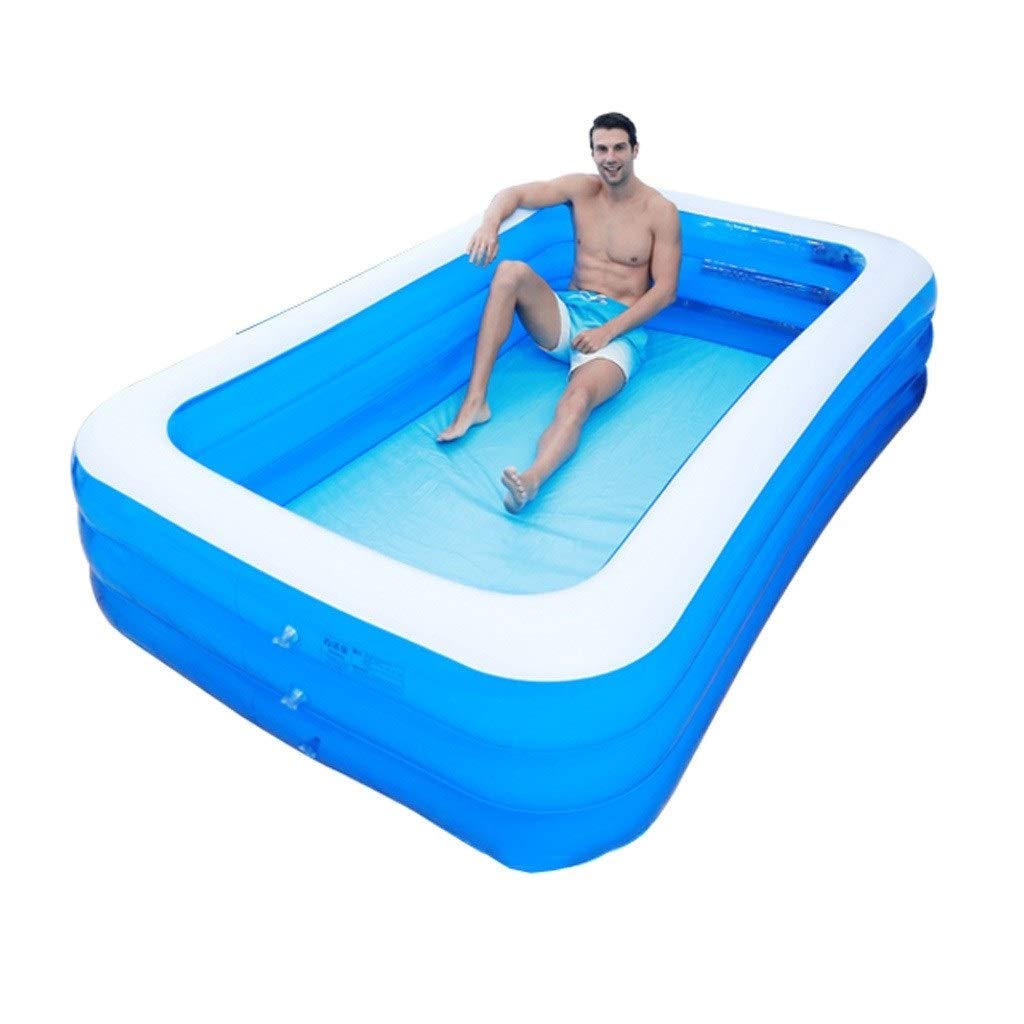 Best Inflatable Pool for Kids & Adults - Large 262 x 175 x 66cm Blow Up Swimming Pool for Summer Fun - Perfect for Outdoor, Backyard, Garden Parties & Family Bonding | Great for Pool Parties, BBQ Gatherings & Hot Summer Days