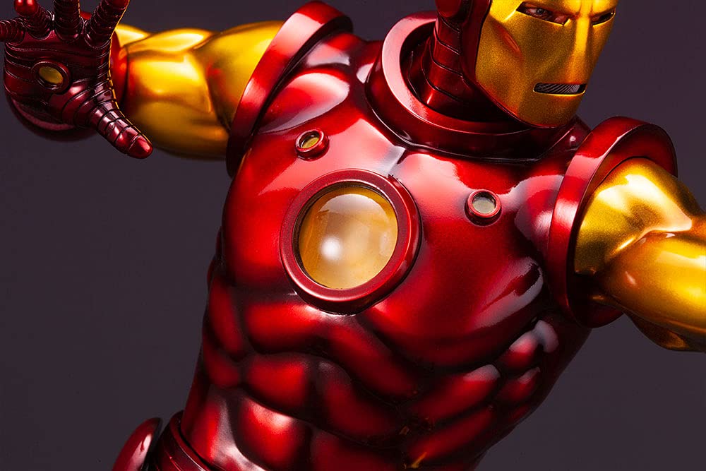 Marvel Avengers Iron Man FIN Art Statue Collectible Figure - Premium Superhero Home Decor for Marvel Fans & Collectors | Perfect for Display Shelf, Office Desk, or Gift for Comic Lovers