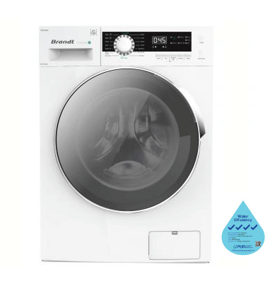 Brandt WFB194QWA 24 Inch Front Load Washing Machine - Energy Efficient, 4.2 Cu. Ft. Capacity, Quiet Operation in White | Perfect for Apartments, Laundry Rooms & Small Spaces
