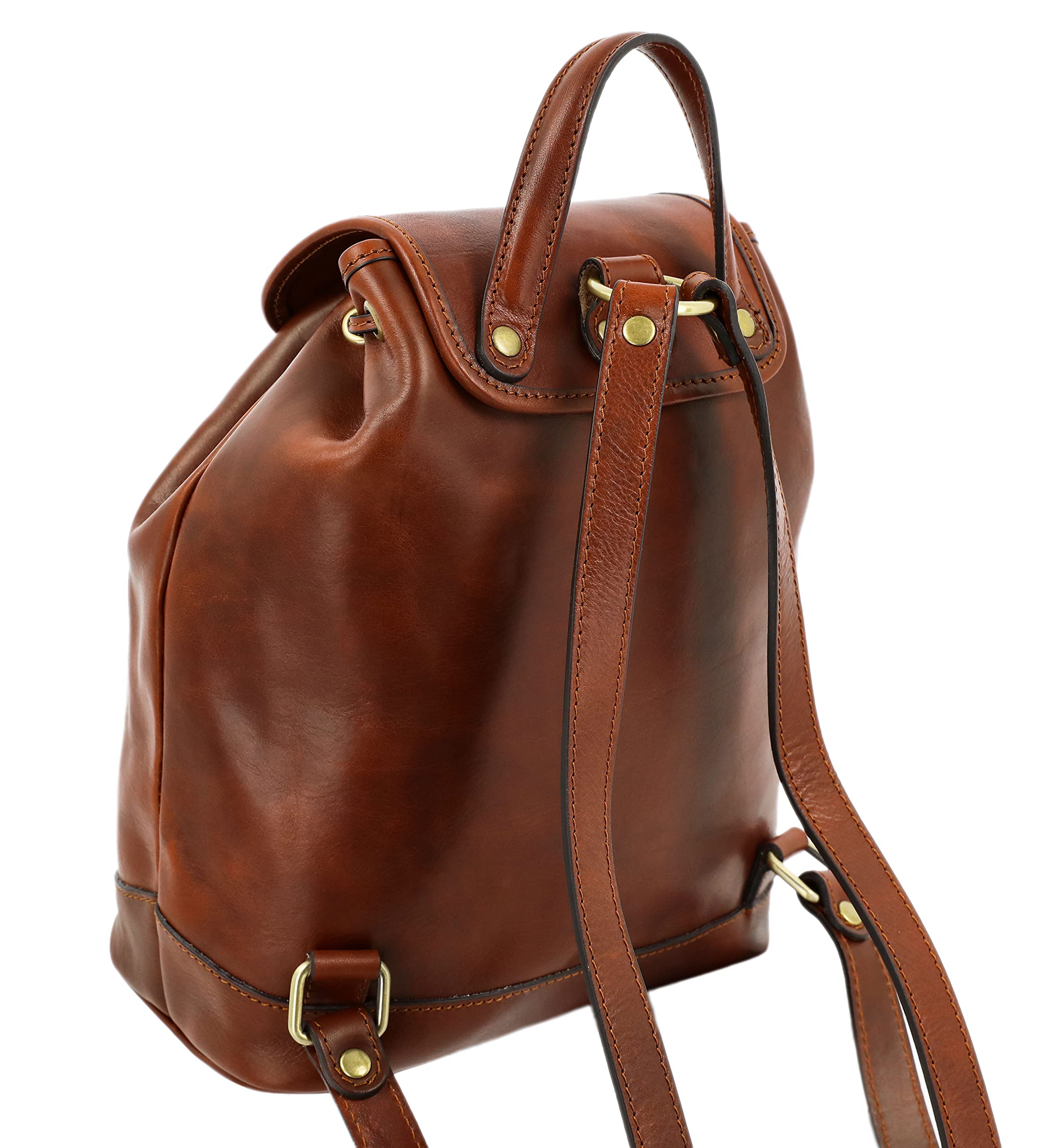 Durable Women's Leather Backpack - Stylish Small Business Casual Purse for Ladies (Brown) | Perfect for Work, Travel & Everyday Use