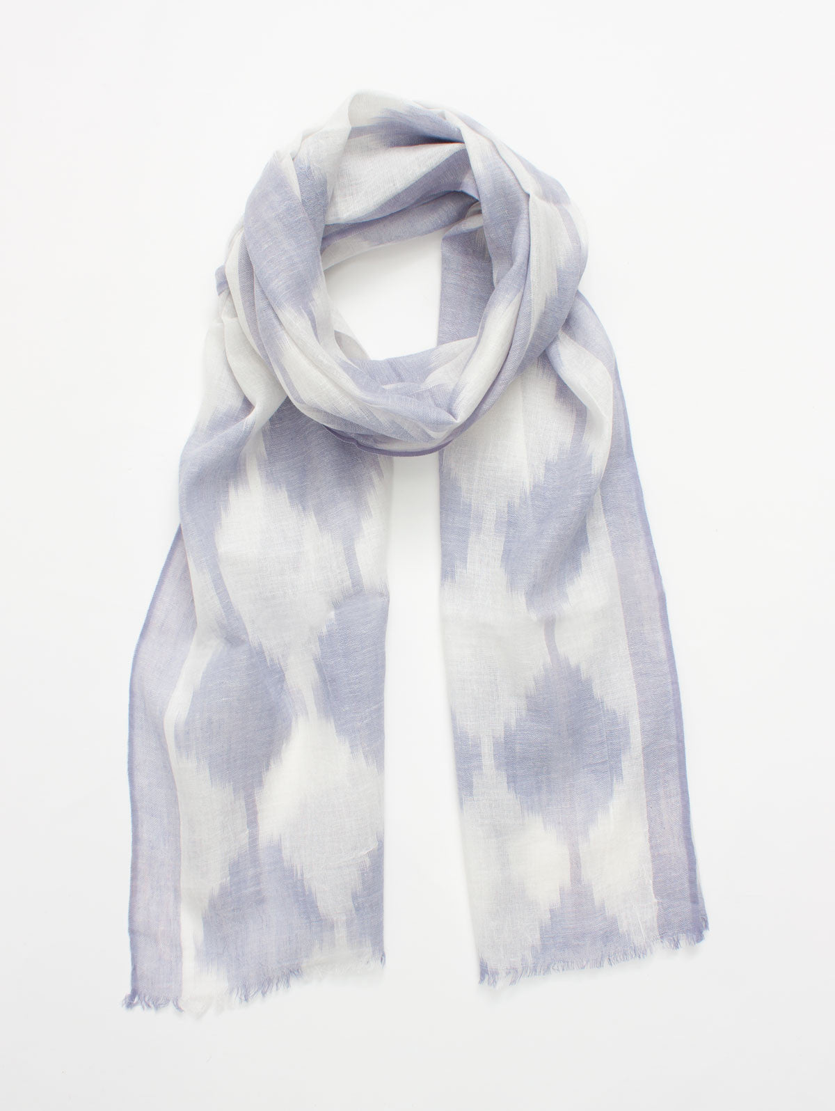 Lilac Diamond Ikat Scarf - Elegant Floral Print Fashion Accessory for Women | Perfect for Parties, Weddings & Everyday Wear