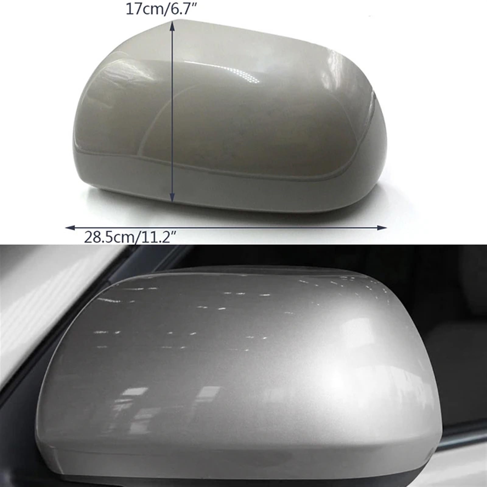 2008-2013 Toyota Highlander Rear View Mirror Cover Set (2-Piece) - ABS Plastic Left & Right Side Door Wing Mirror Trim Caps | Weatherproof Protection & Enhanced Style for Daily Commuting & Road Trips
