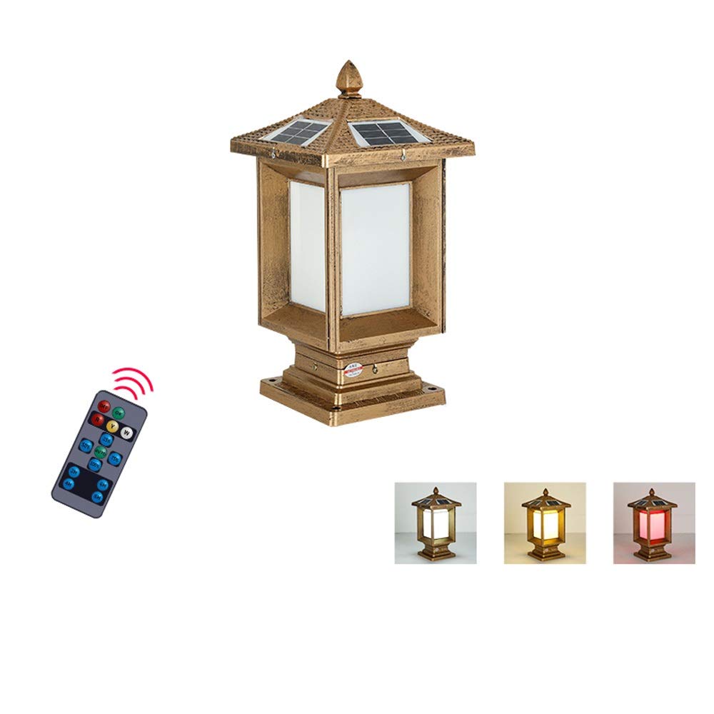 Libuty Solar Fence Wall Pillar Lamp - Waterproof Outdoor Solar Lights for Garden, Pathway, Courtyard, Villa Railing - Dusk to Dawn Automatic Lighting - Perfect for Driveway, Walkway, Patio and Landscape Decoration